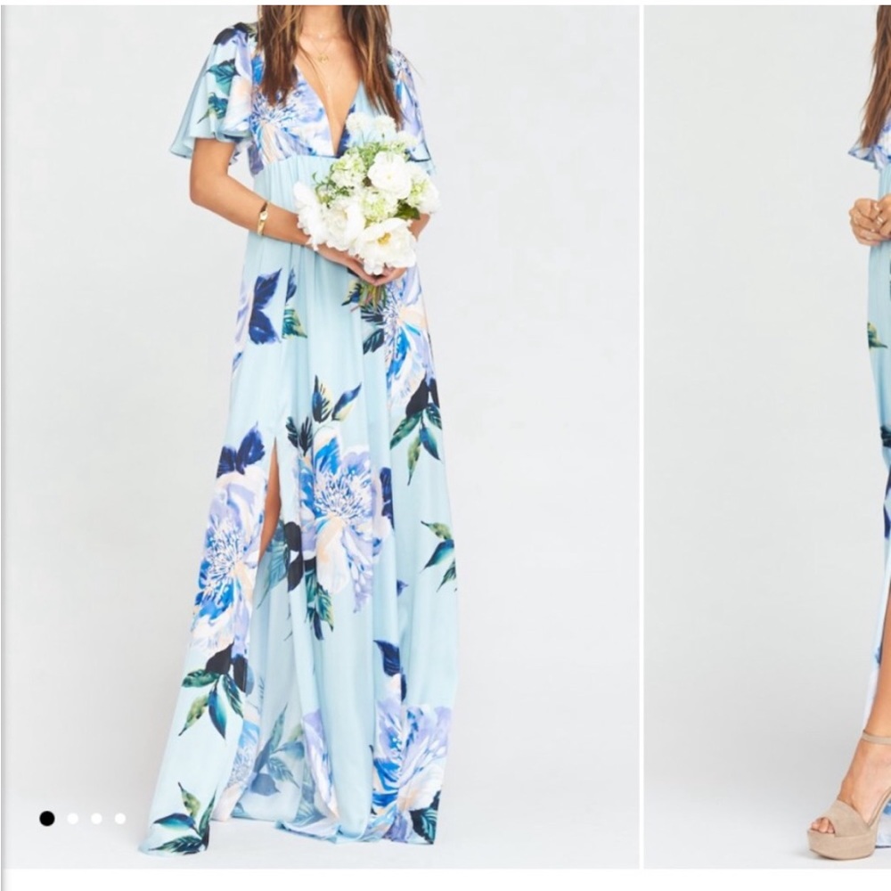 Show Me Your Mumu Blue Floral Maxi Dress